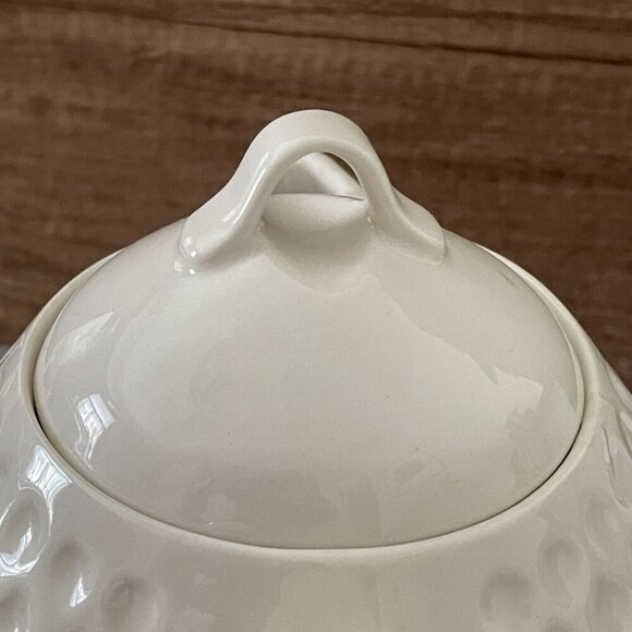 Vintage MCM Iroquois Ben Seibel Intaglio Purple Blue Flower Lidded Teapot USA 9" - Picture 7 of 10